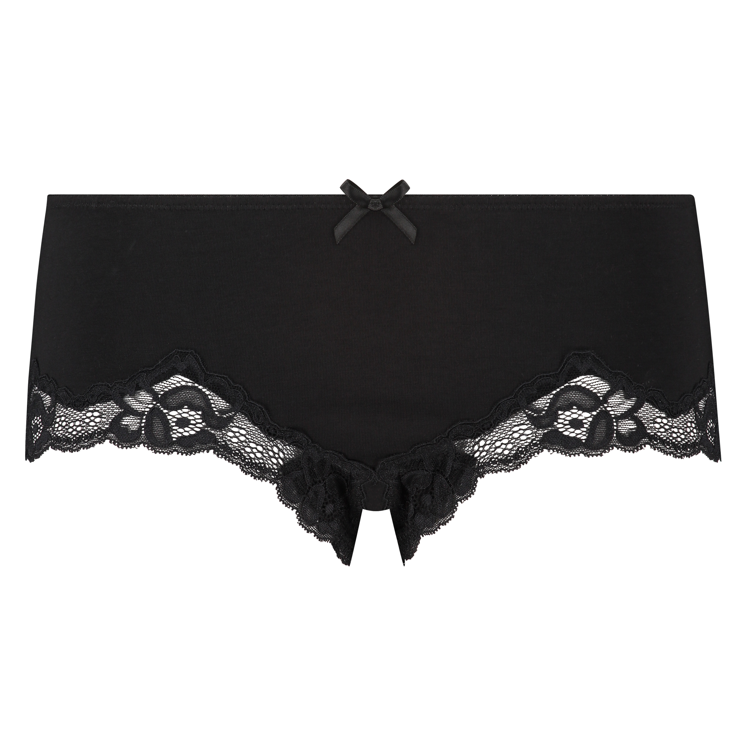 Boxertrusse Secret Lace bomuld, sort, main