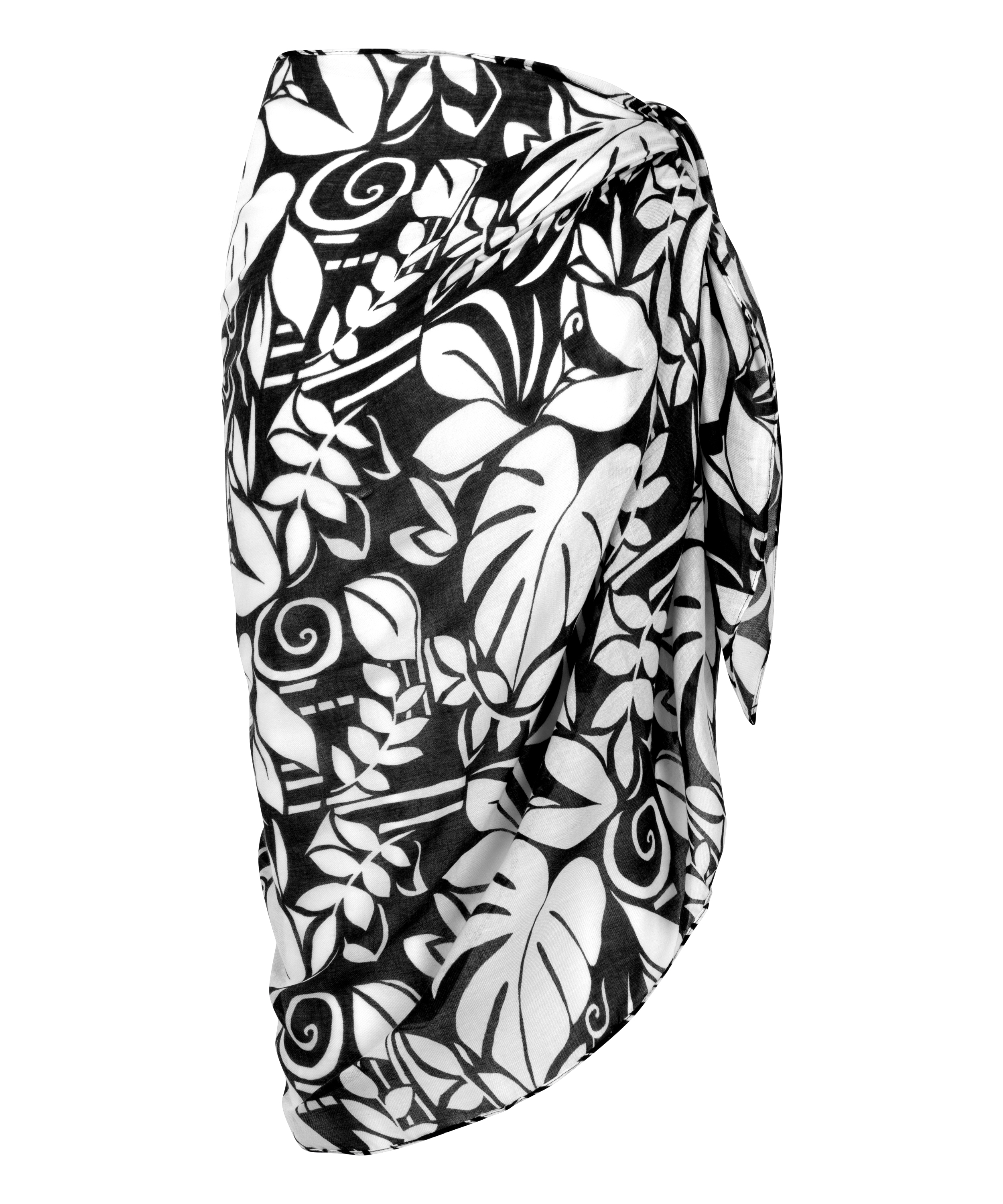 Mauritius halvlang pareo, sort, main