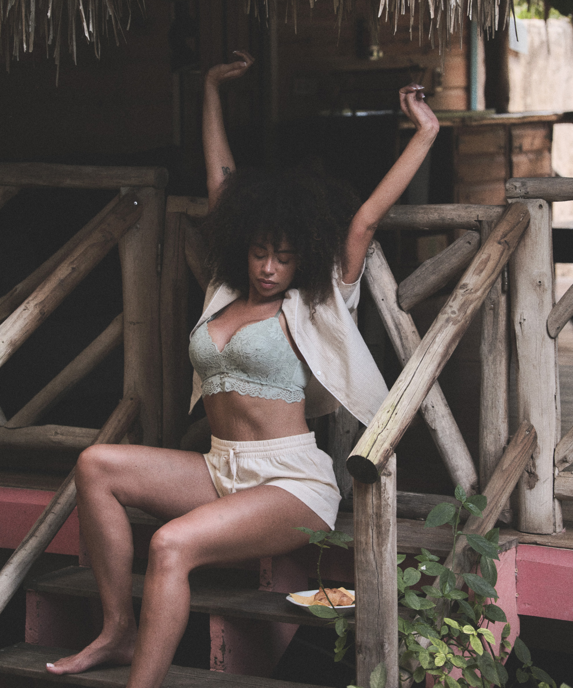 Shorts Cotton, Beige, main