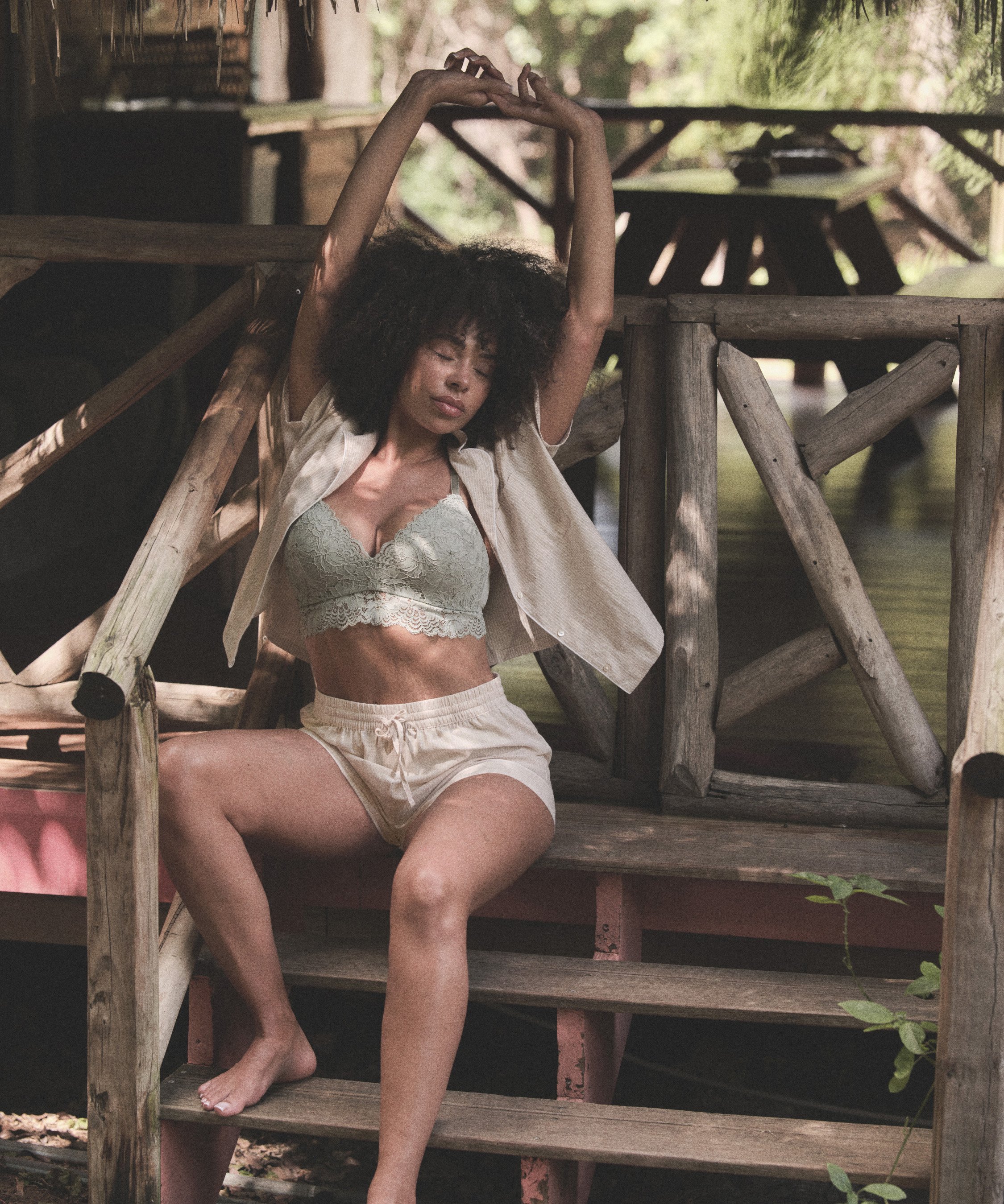 Jakke i bomuld, Beige, main