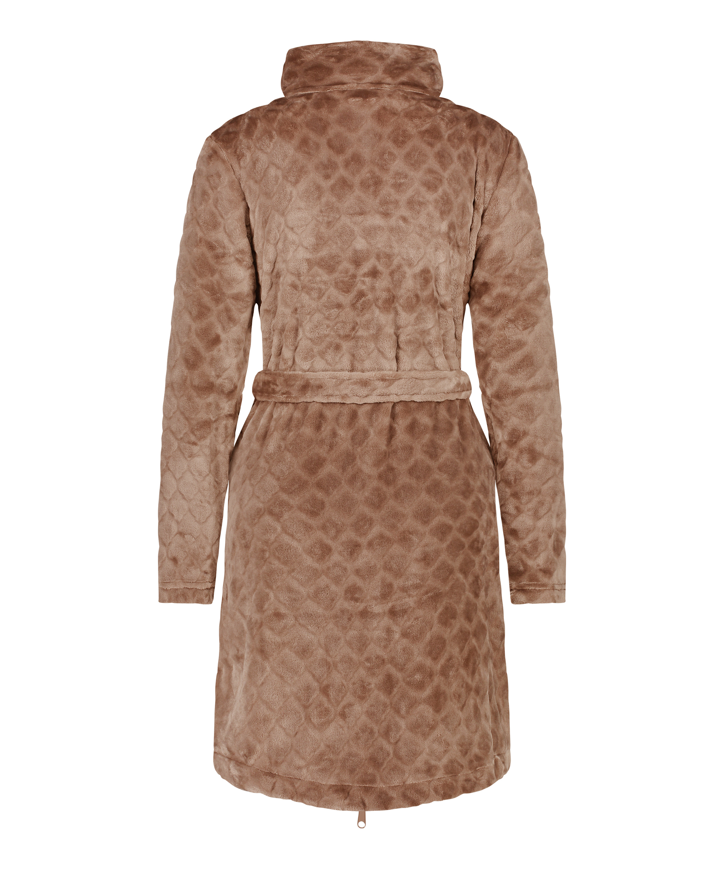 Badekåbe Zip Fleece, Brun, main