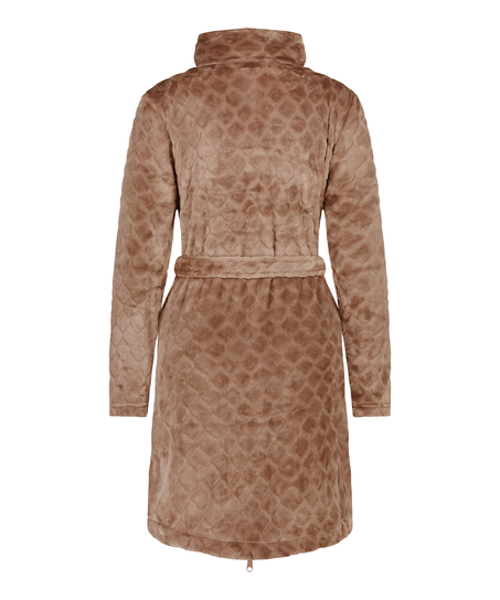 Badekåbe Zip Fleece, Brun