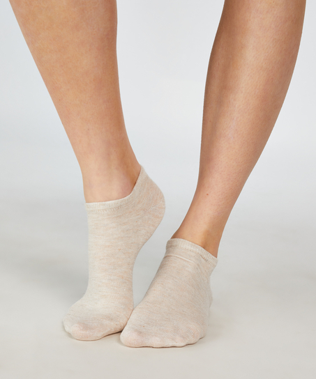 2 Par Lurex str&oslash;mper, Gul