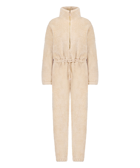 Onesie-jumpsuit fleece, Beige