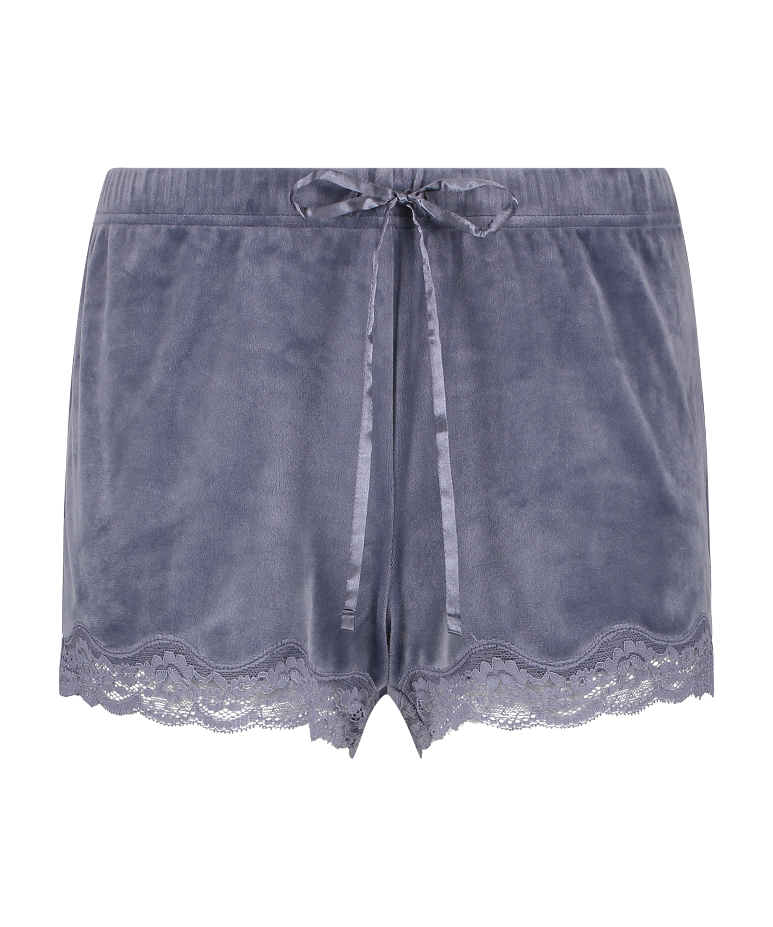 Shorts velour Lace, Grå, main