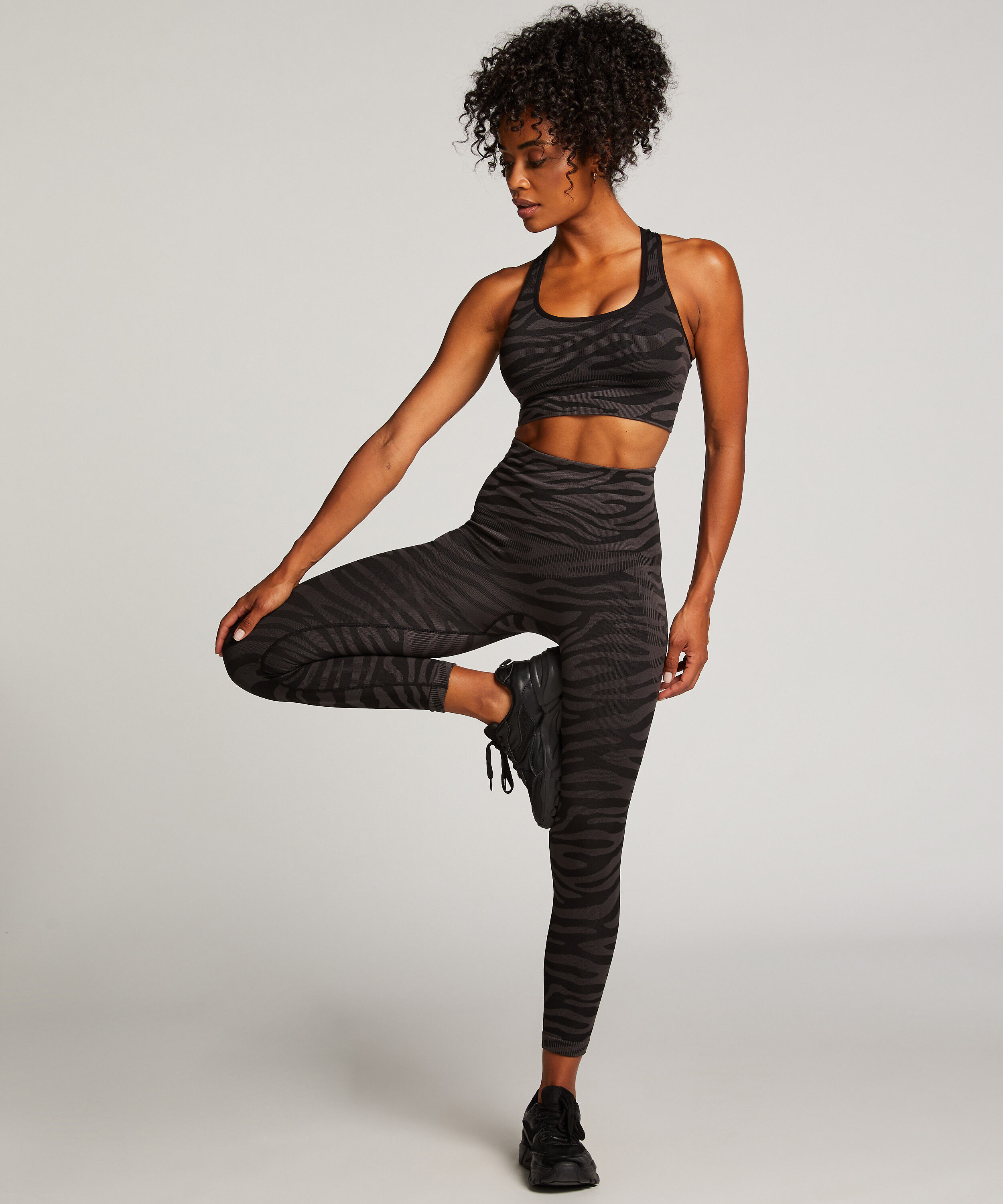 HKMX s&oslash;ml&oslash;se sportleggings med h&oslash;j talje, Sort