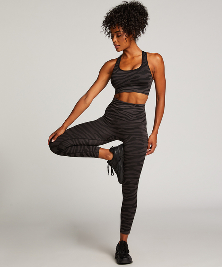 HKMX s&oslash;ml&oslash;se sportleggings med h&oslash;j talje, Sort