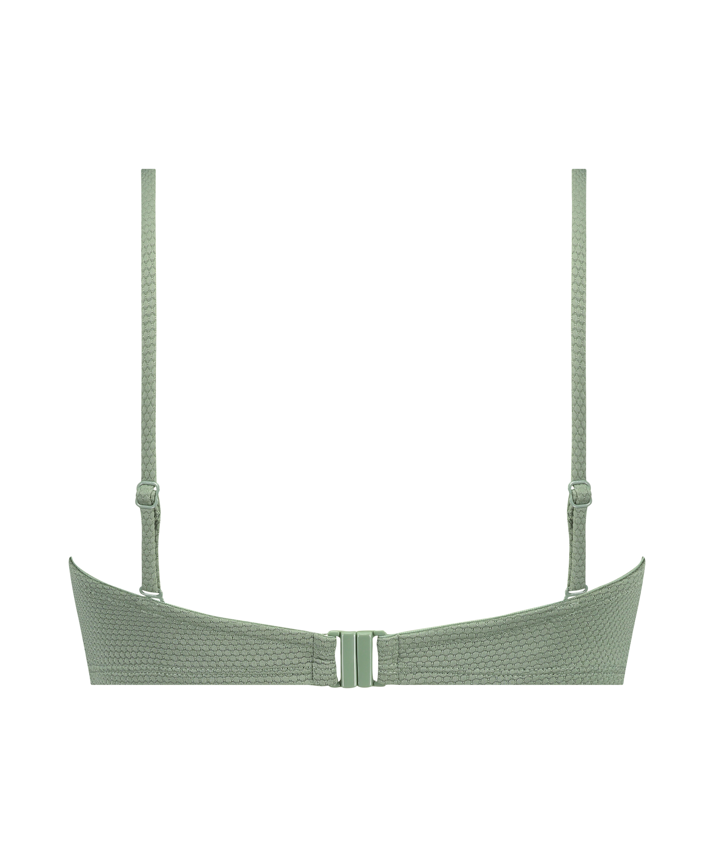 Formstøbt push-up bøjle-bikinitop Scallop Størrelse A - E, Grøn, main