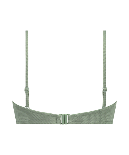 Formstøbt push-up bøjle-bikinitop Scallop Størrelse A - E, Grøn