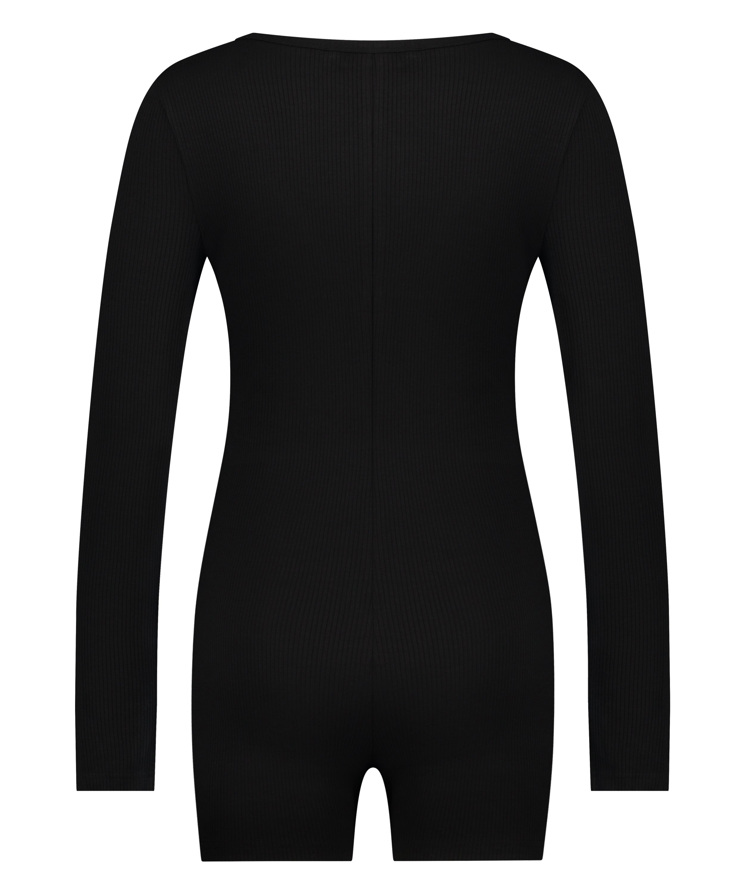 Børstet, kort onesie, Sort, main