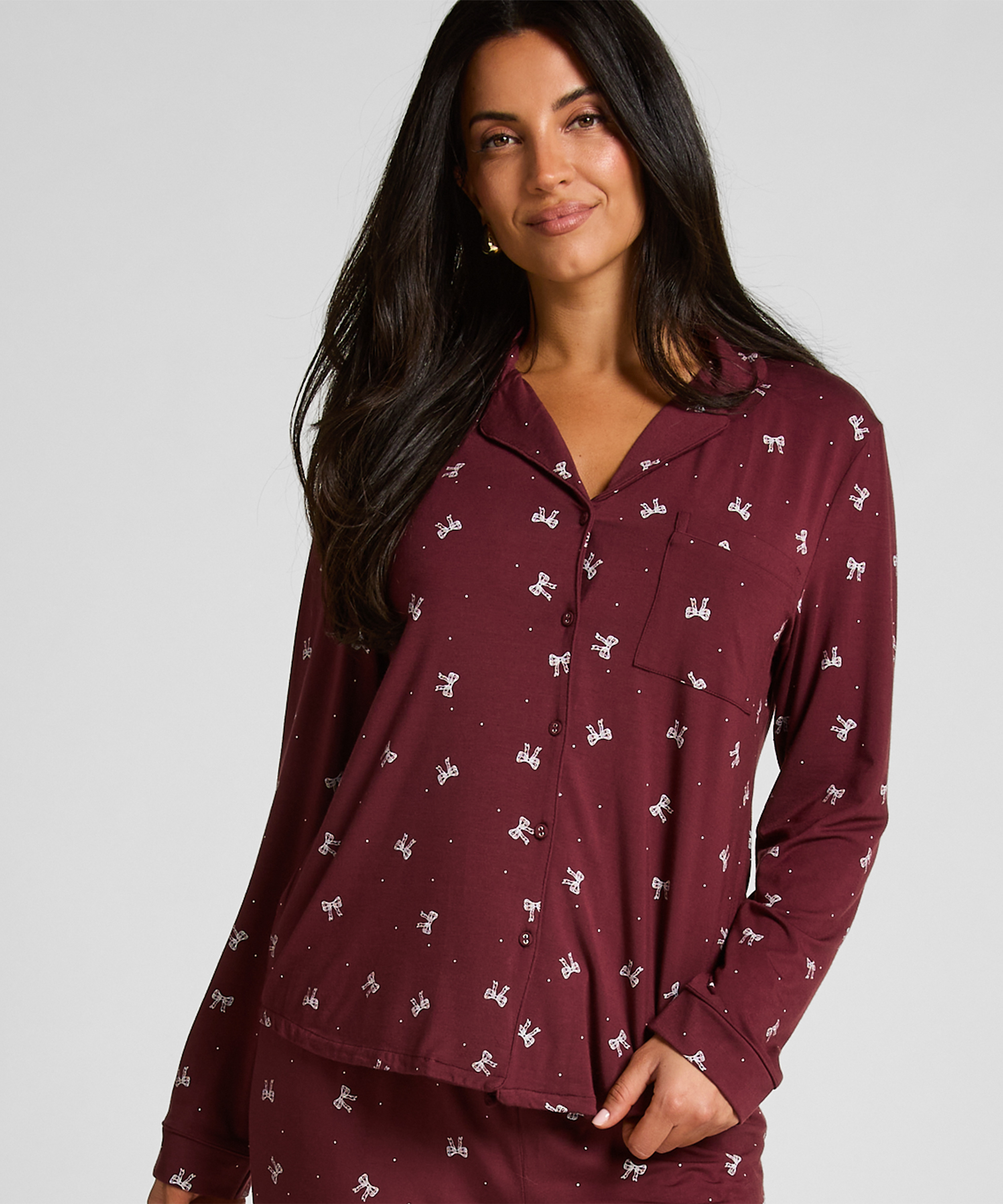 Lang&aelig;rmet jerseyjakke Essential, Lilla, main