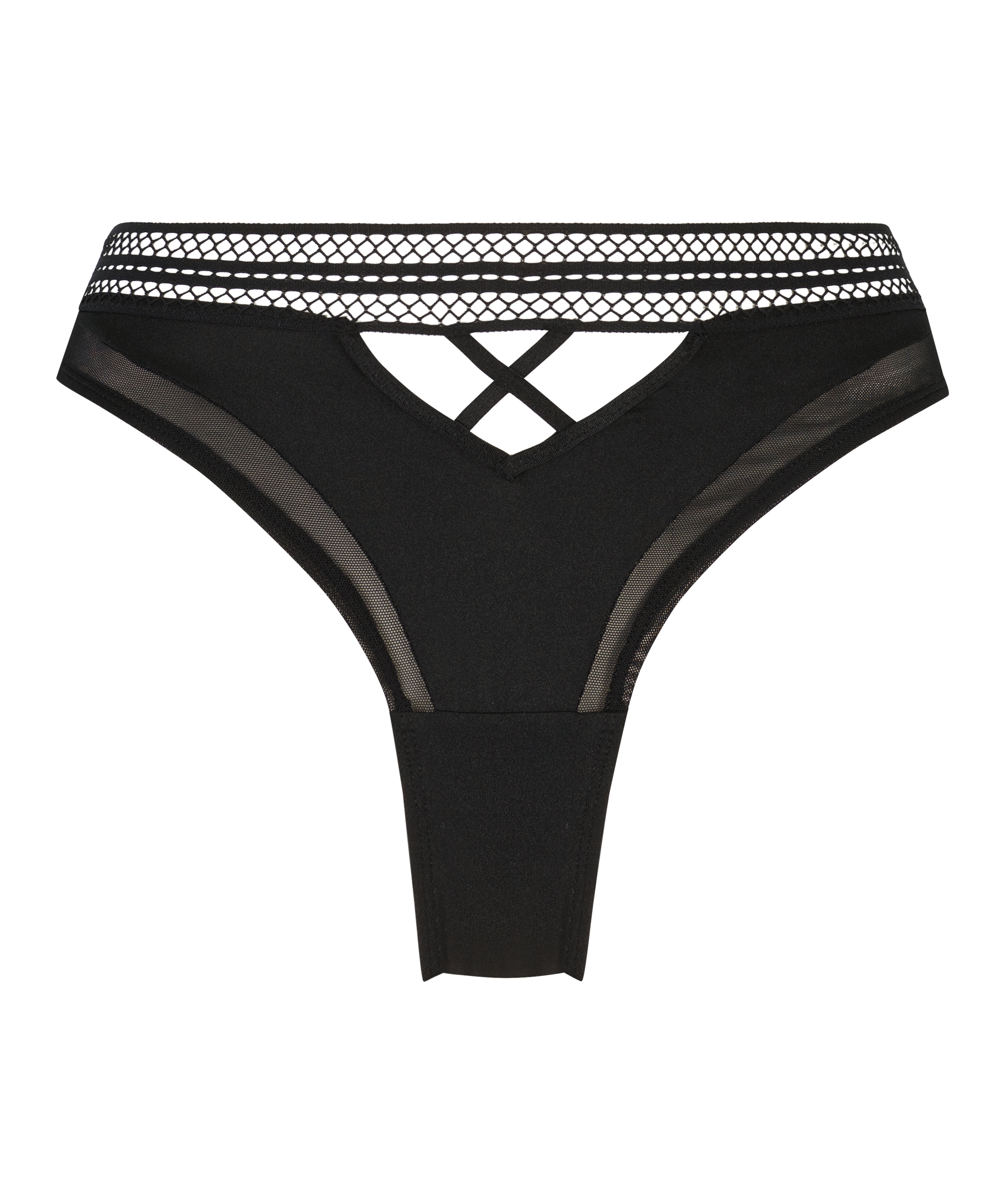 Brasilianske trusser med høj benudskæring Mina, sort, main