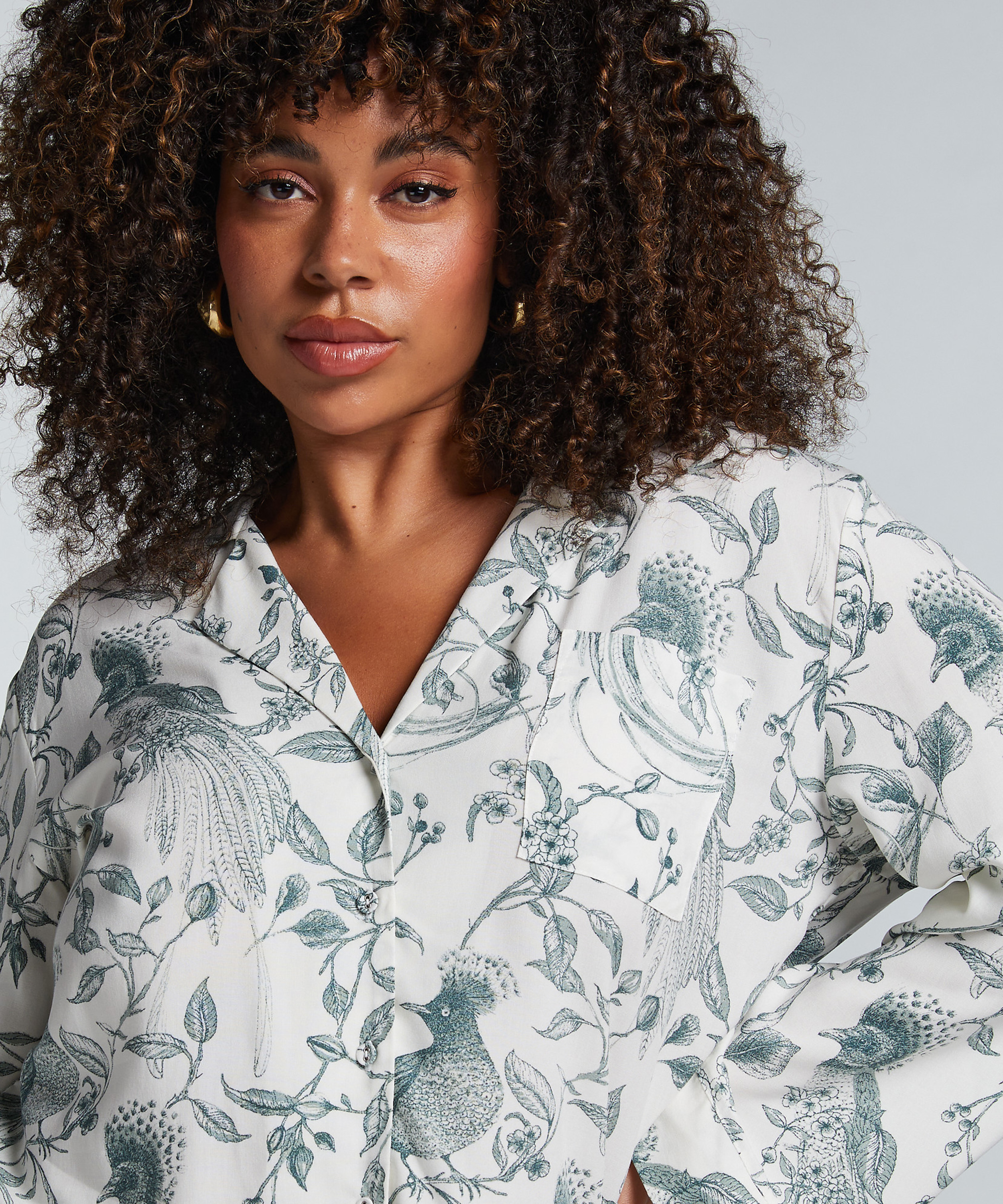 Pyjamas Top, Hvid, main