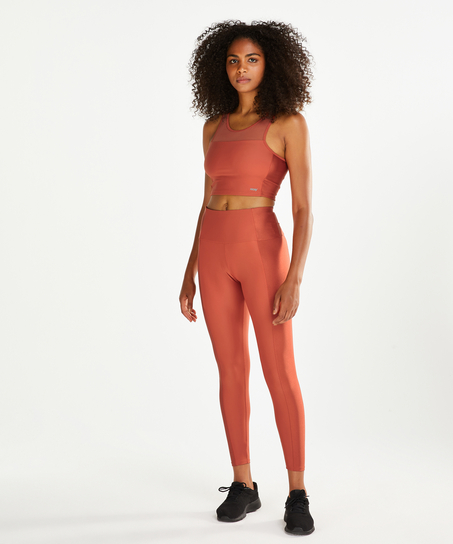 HKMX Sport cropped tanktop Shine on, Brun
