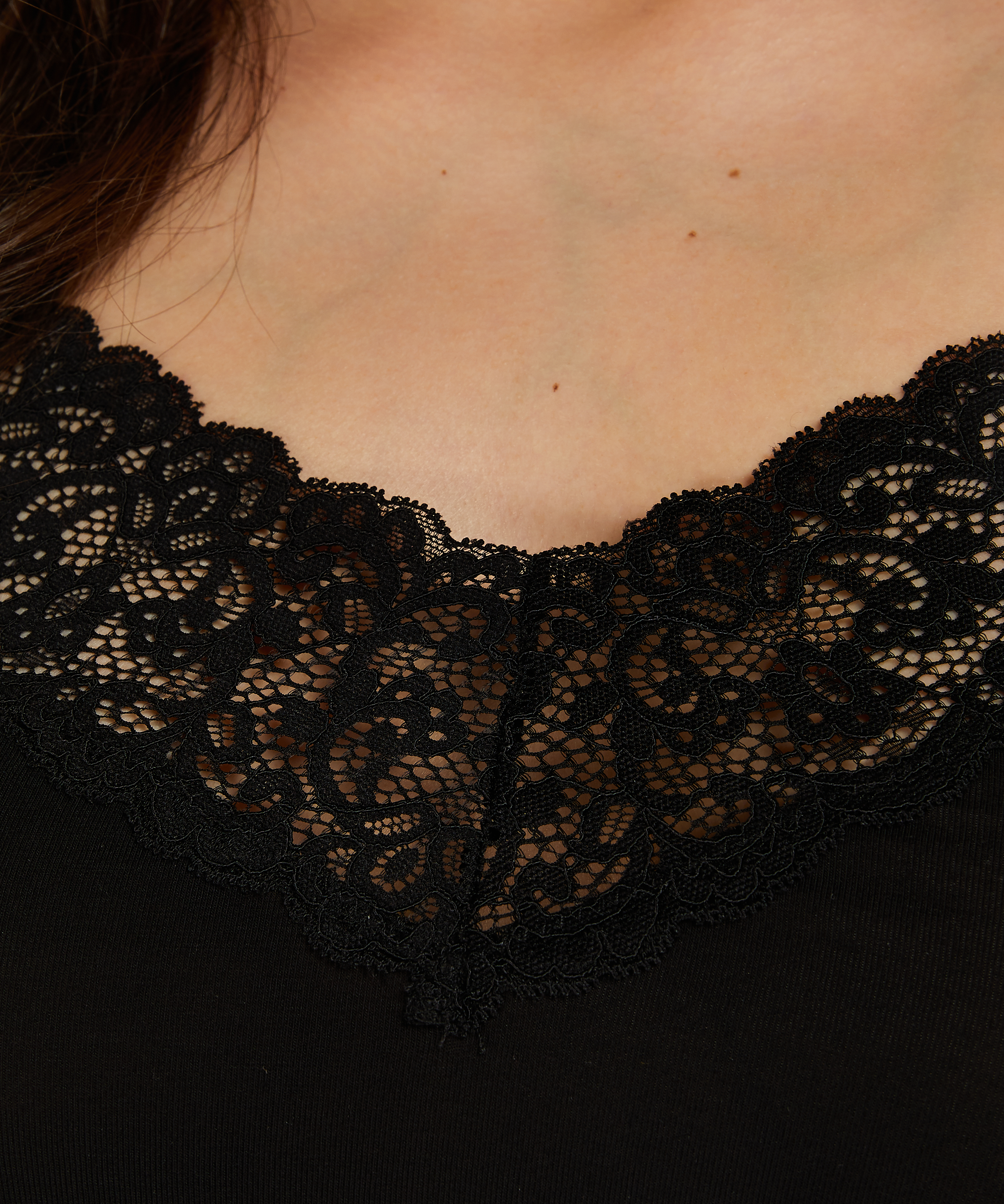 A-line Jersey camitop, Sort, main