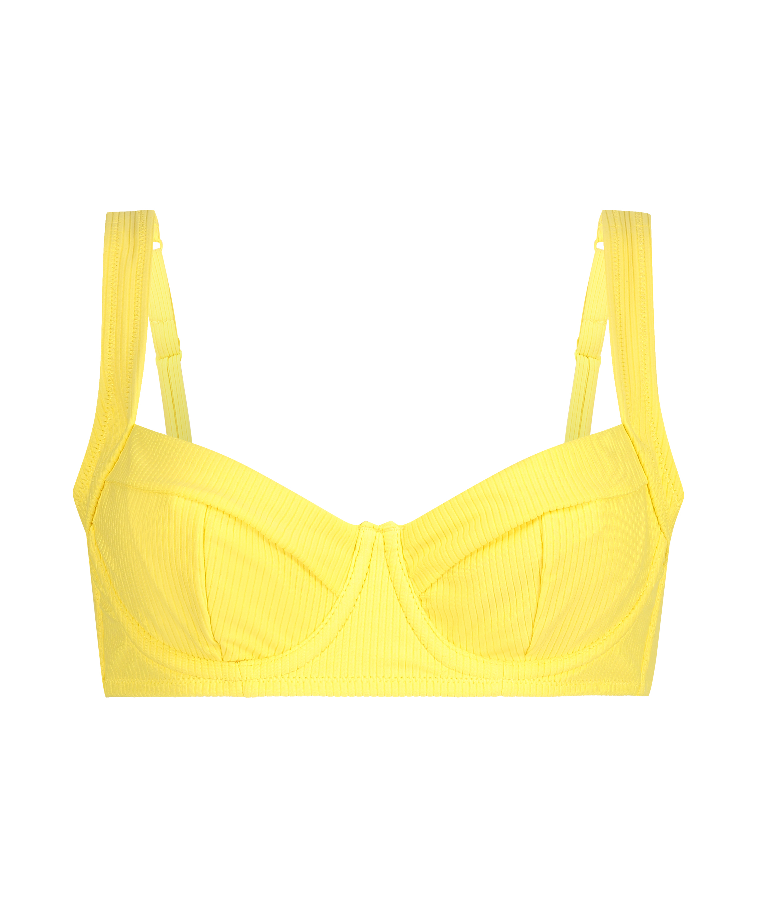 Ikke-formstøbt bikinitop med bøjle Lana, gul, main