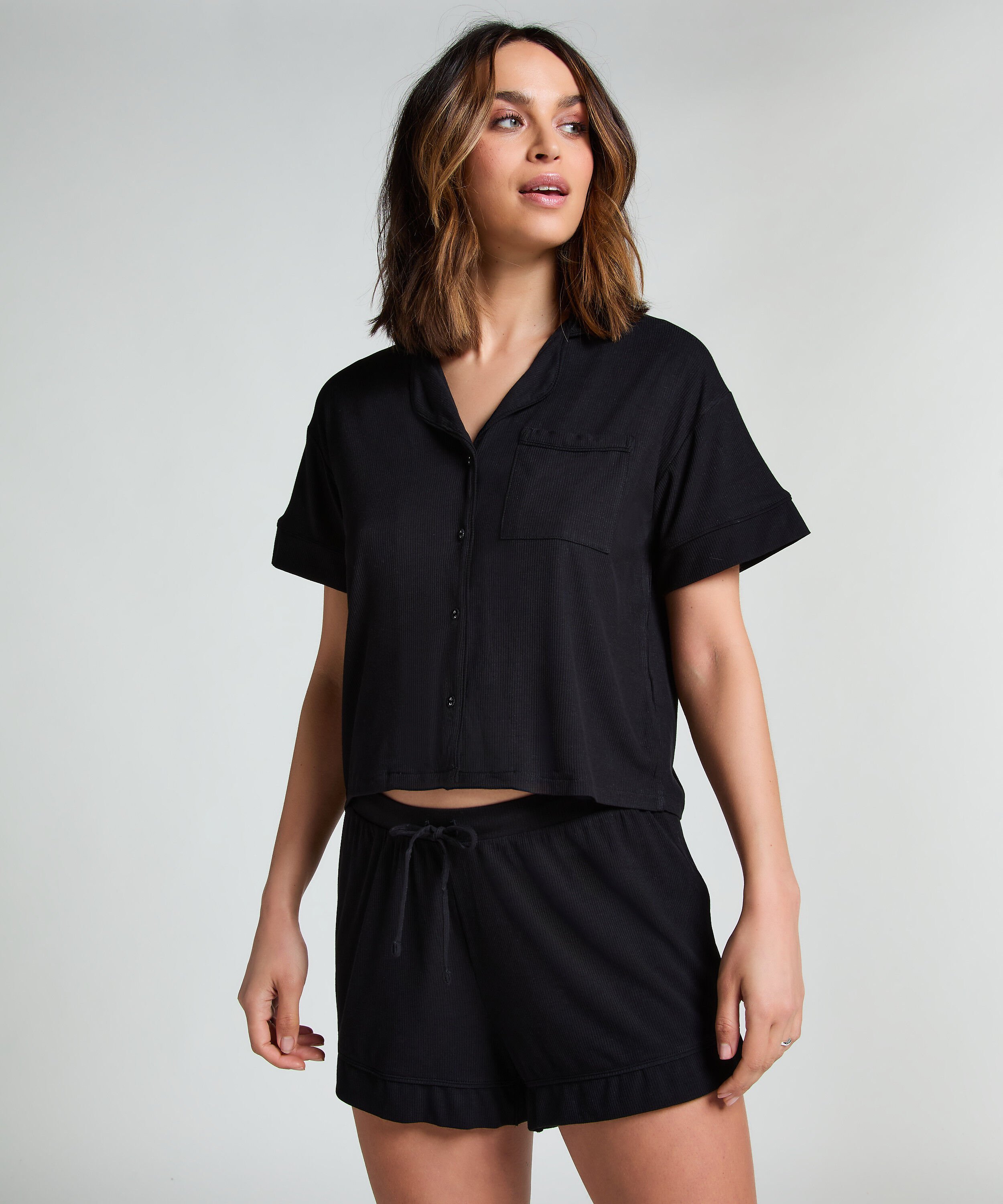 Short Jersey Rib Essential, Sort