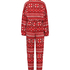 Flannel Fleece Onesie Fairisle, r&oslash;d