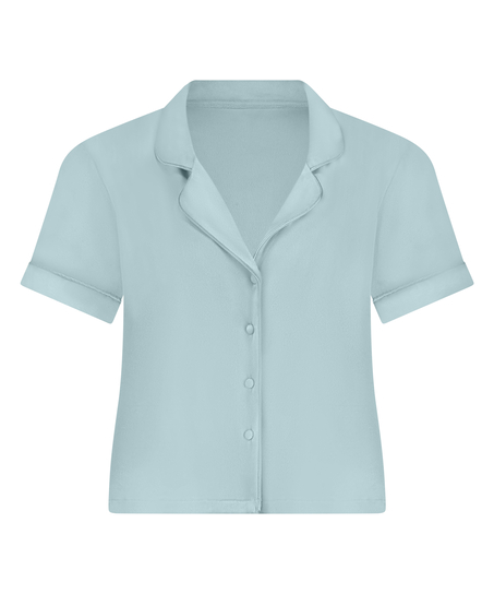 Kortærmet jakke i velour, Grøn