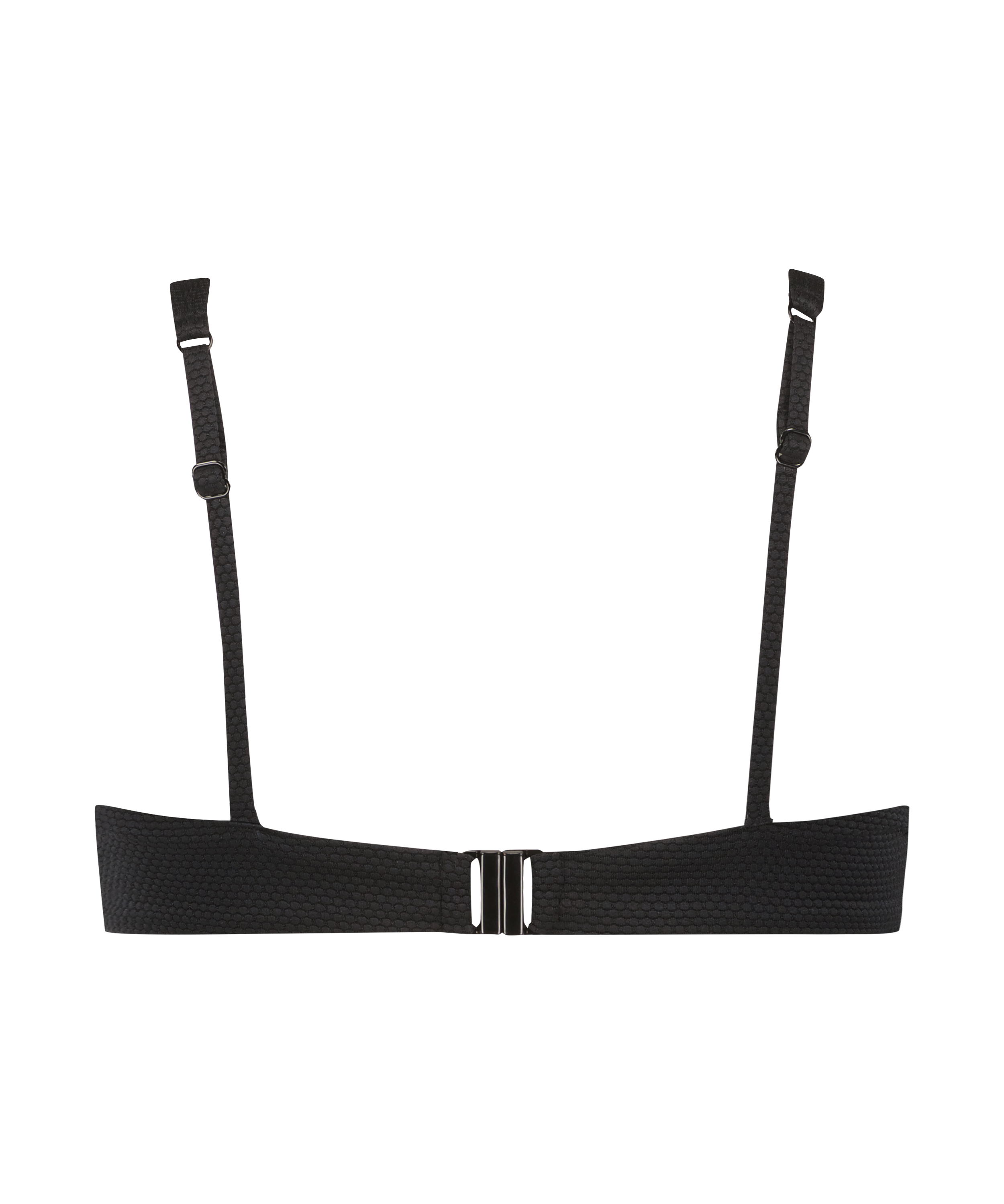 Ikke-formstøbt bikinitop med bøjle Scallop, Sort, main