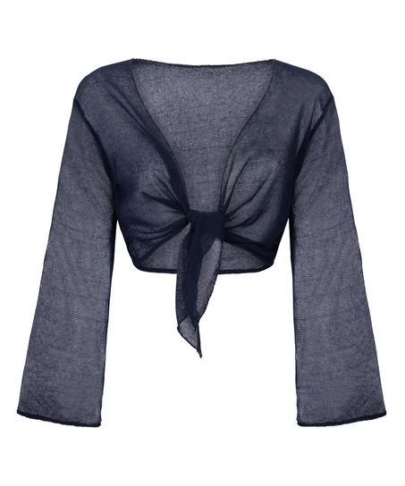 Strikket strandtop, Blå