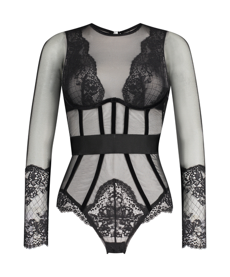 Body med b&oslash;jle Priscilla Rebecca Mir, Sort