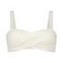 Formstøbt bandeau-bikinitop Broderie, hvid