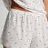 Pyjamasshorts Pointelle, Hvid