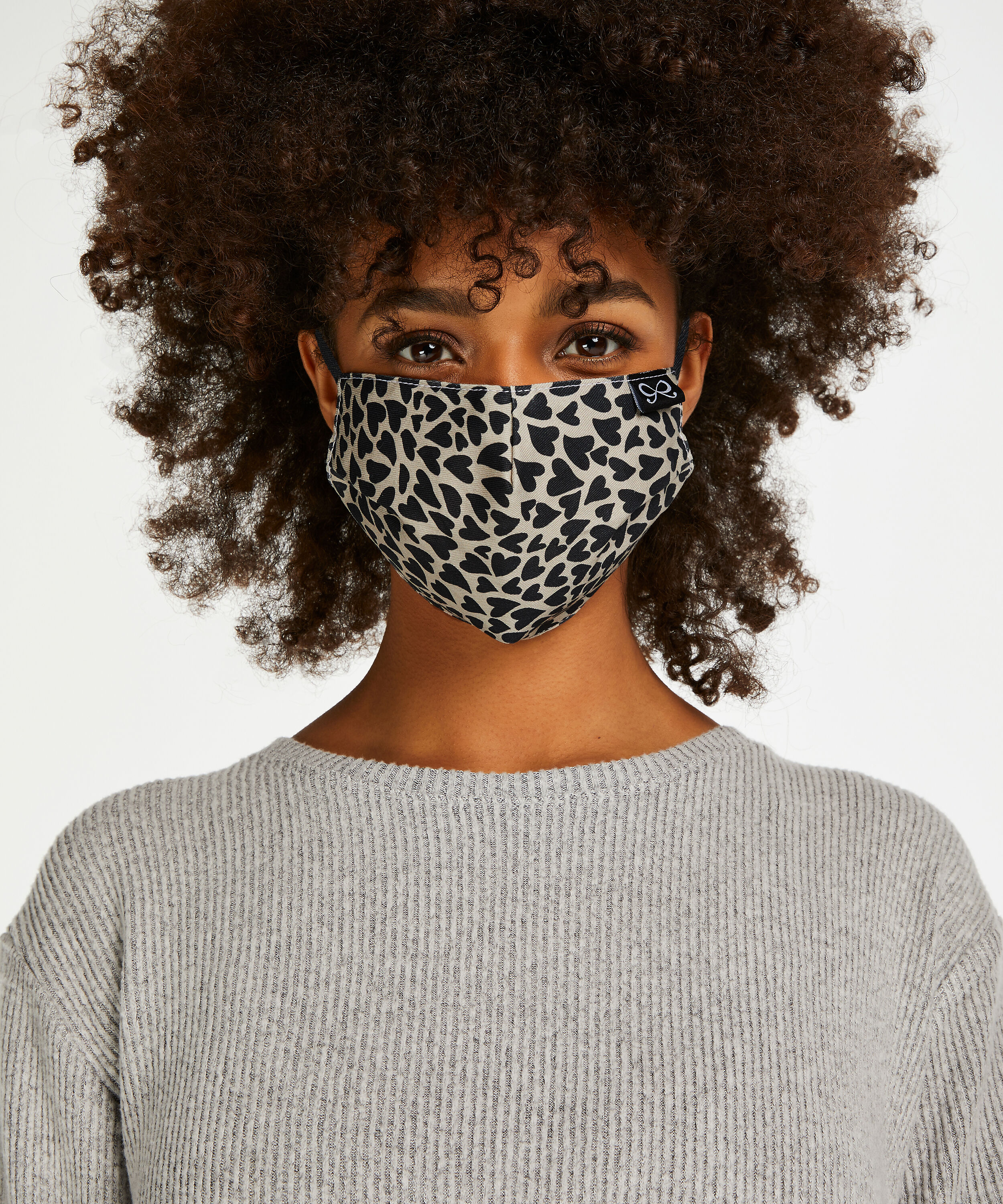 Mundbind Bomuldshjerte, Brown