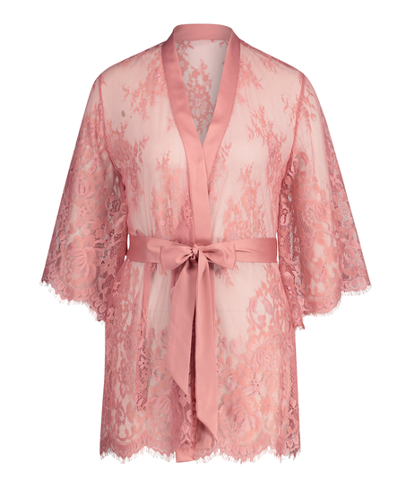 Lace Isabelle kimono, pink