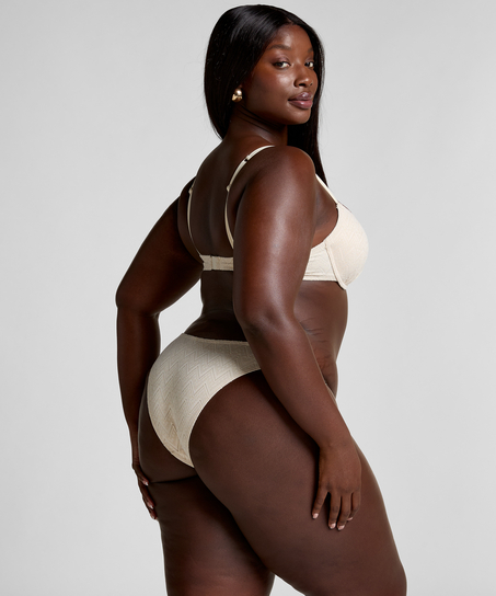 Bikinitrusse Crochet, Hvid