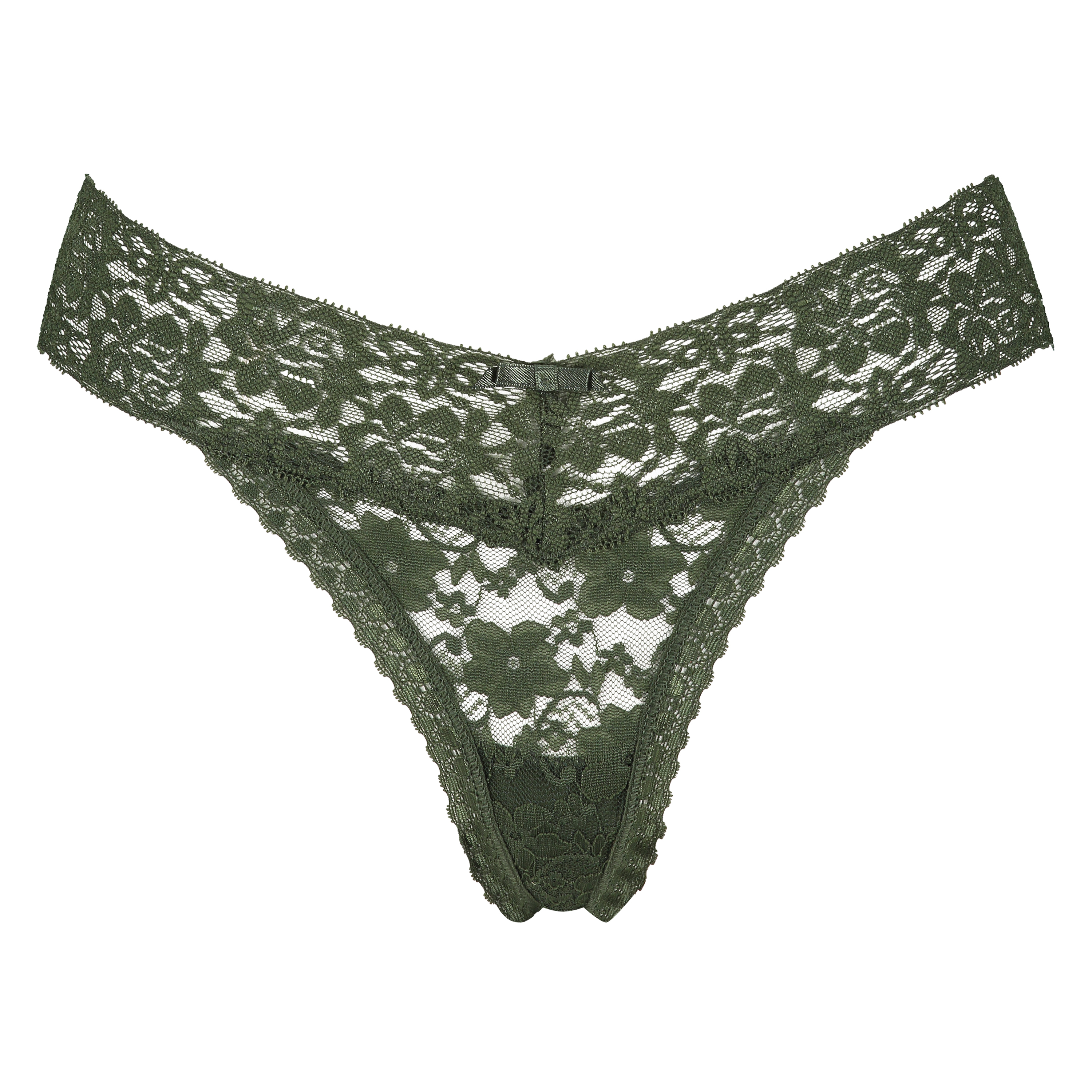 G-streng Floral lace, grøn, main