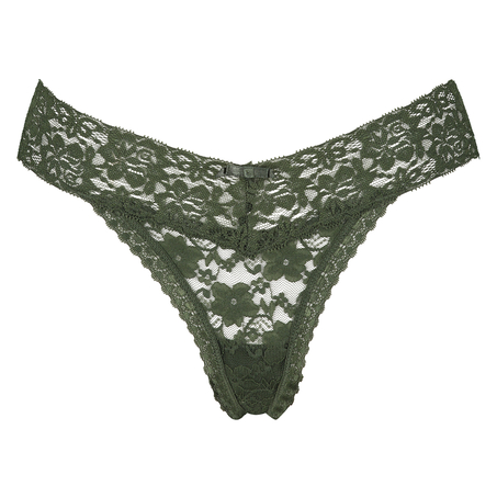 G-streng Floral lace, grøn
