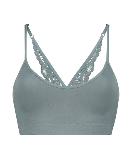 Sømløs bralette Rose, Grøn