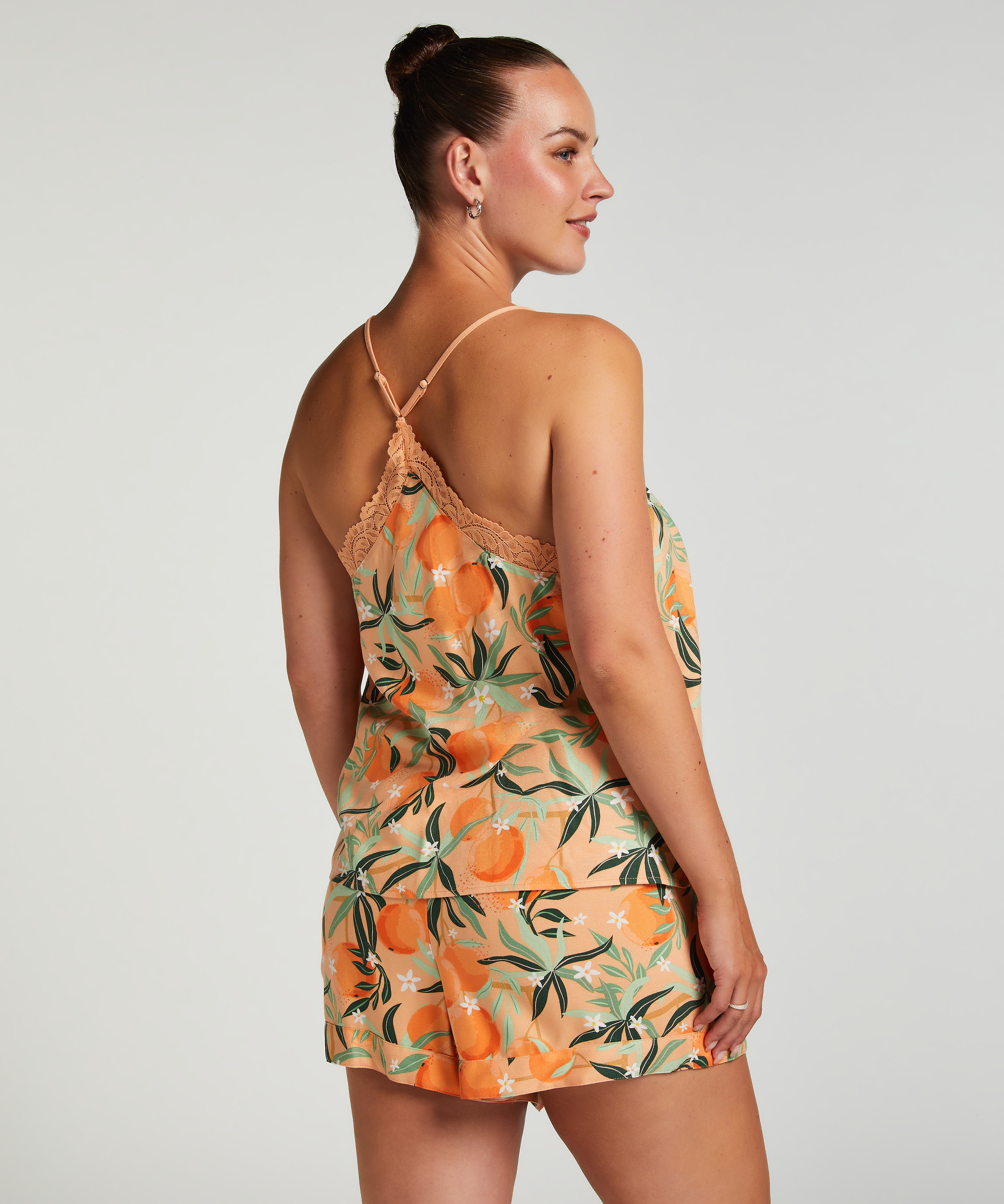 Cami top Woven Lace, Lyserød, main