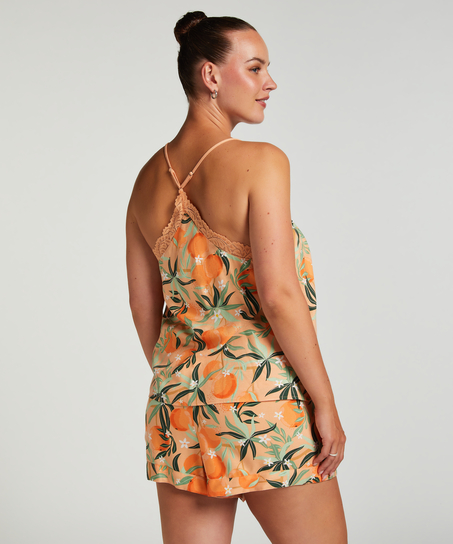 Cami top Woven Lace, Lyserød