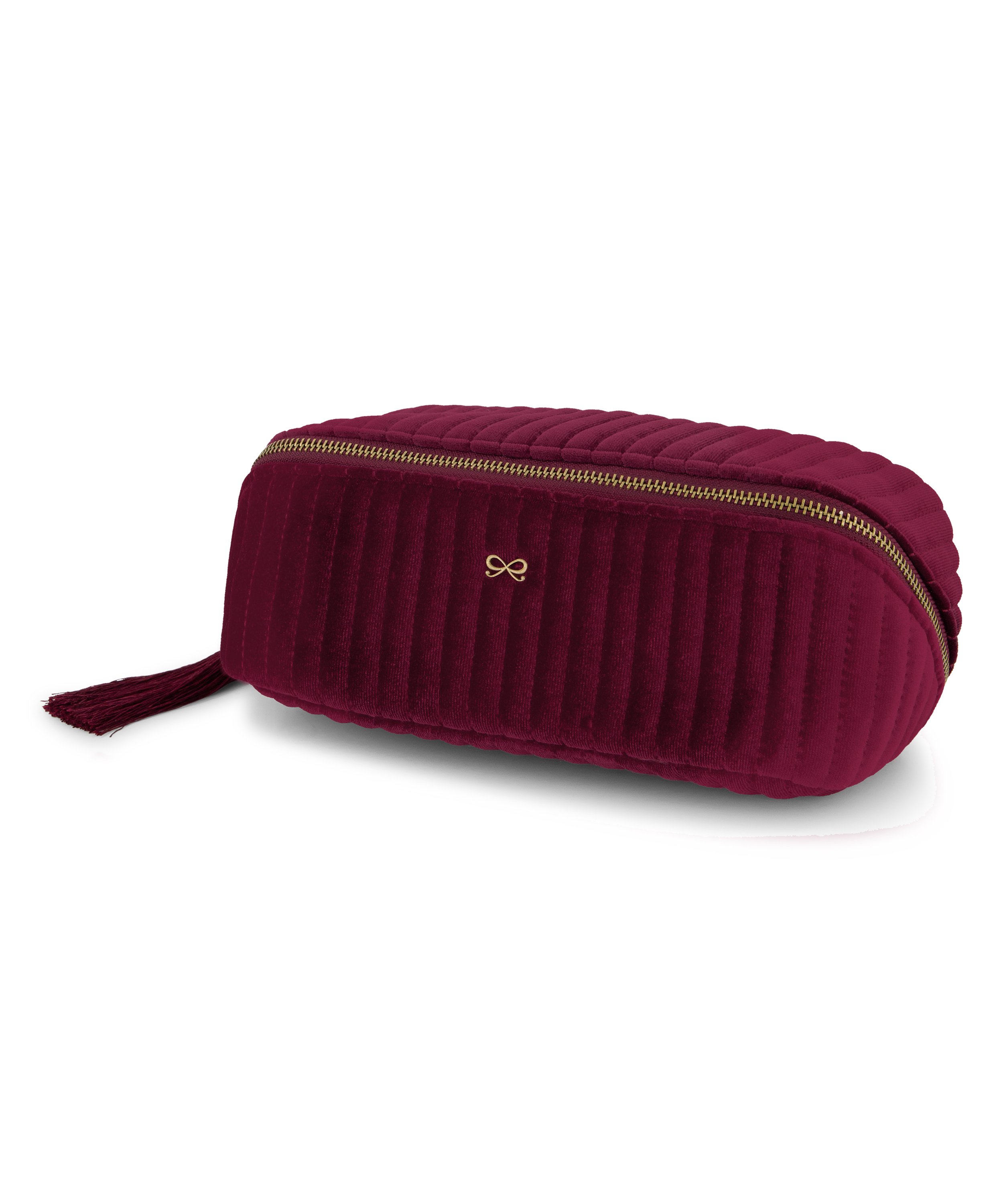 Velour makeuptaske, Rød, main