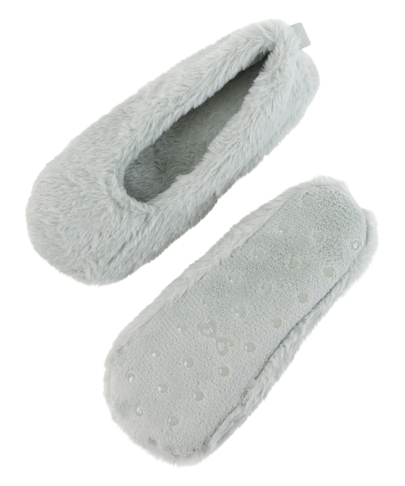 Ballerina i immiteret pels, grøn