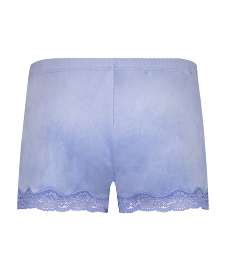 Shorts velour Lace, Bl&aring;
