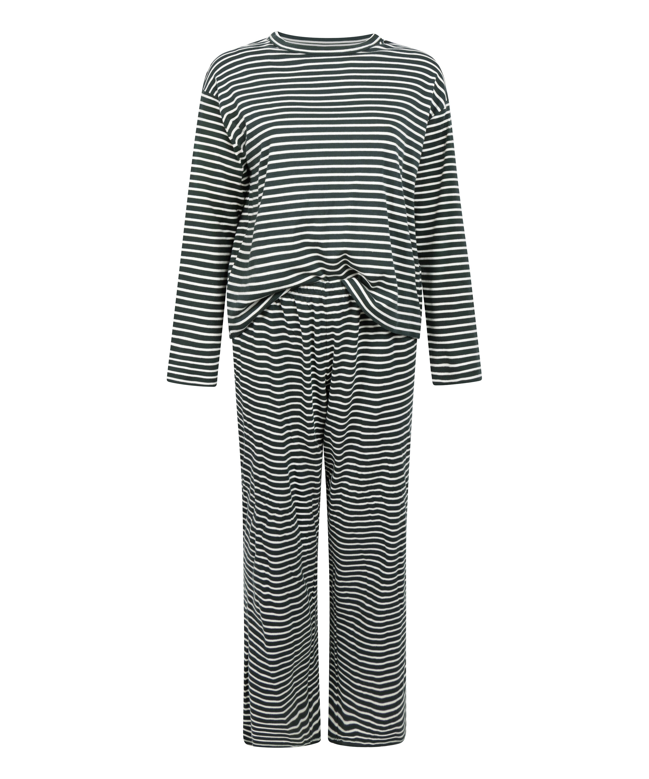 Pyjamas i bomuldsjersey, Gr&oslash;n