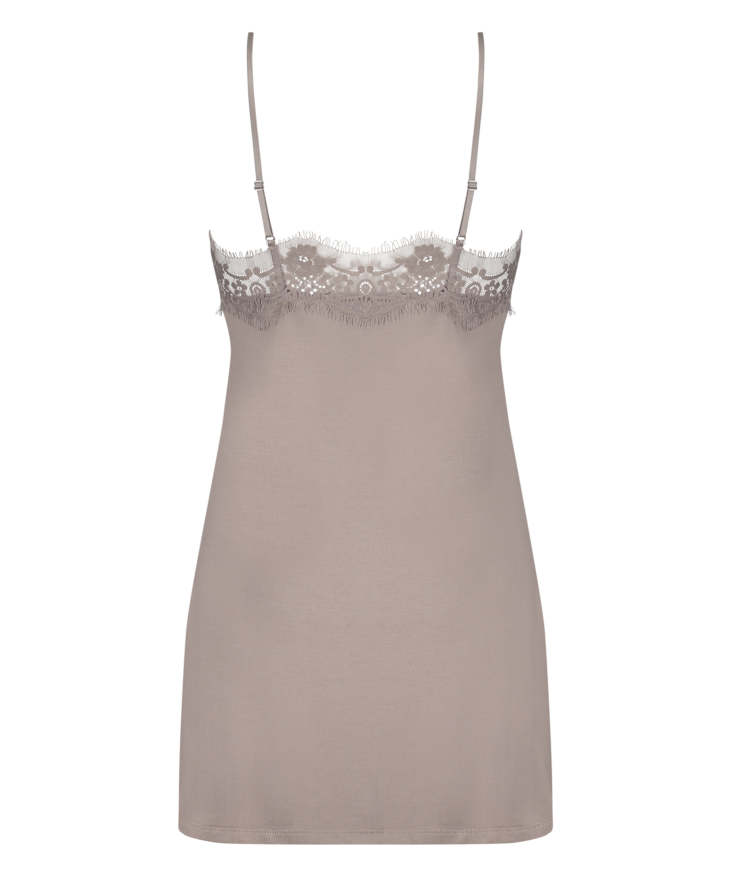 Modalkjole med blonder, Brown, main