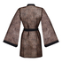 Kimono i leopardprintet mesh, Sort
