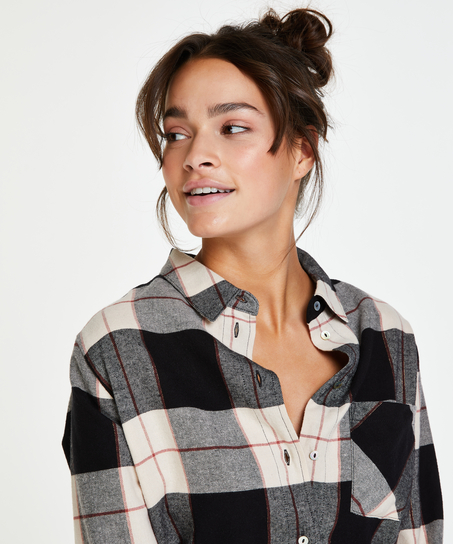 Lange ærmer Mandeskjorte, Sort