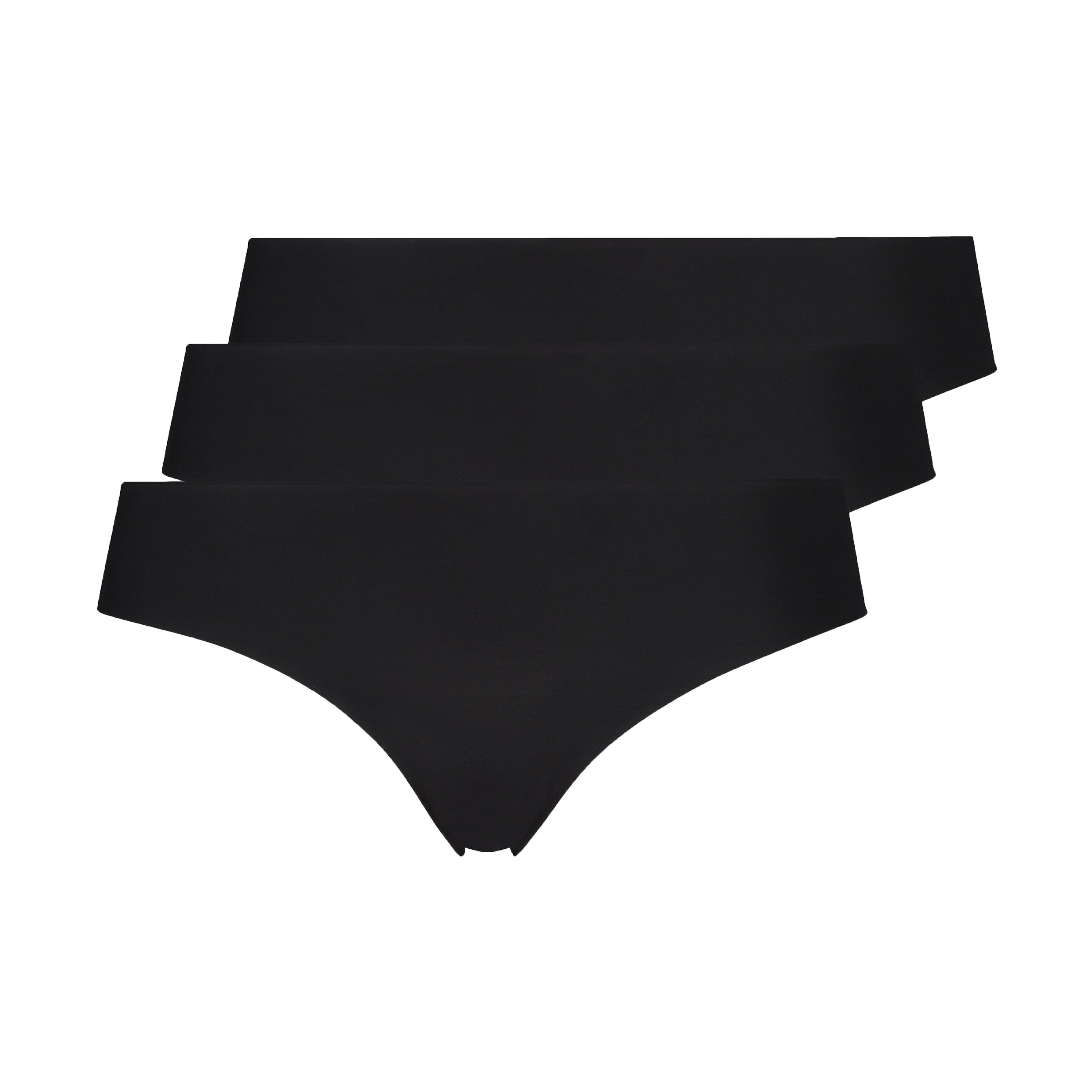 Usynlig brasiliansk trusse Lace Back, Sort, main