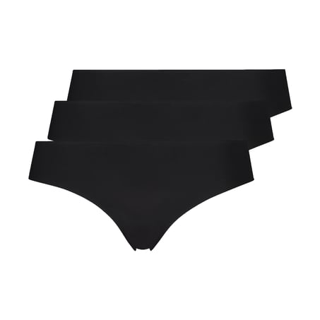 Usynlig brasiliansk trusse Lace Back, Sort