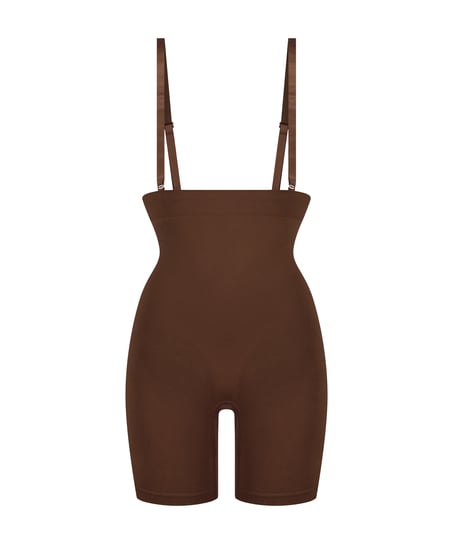 Sømløs forstærkende lårslanker, Brun