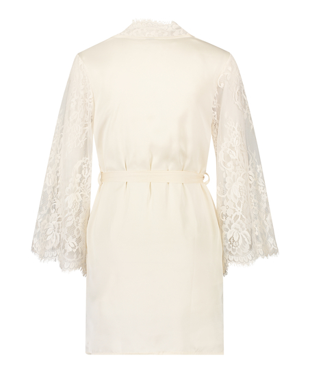 Kimono All Over Lace, Hvid