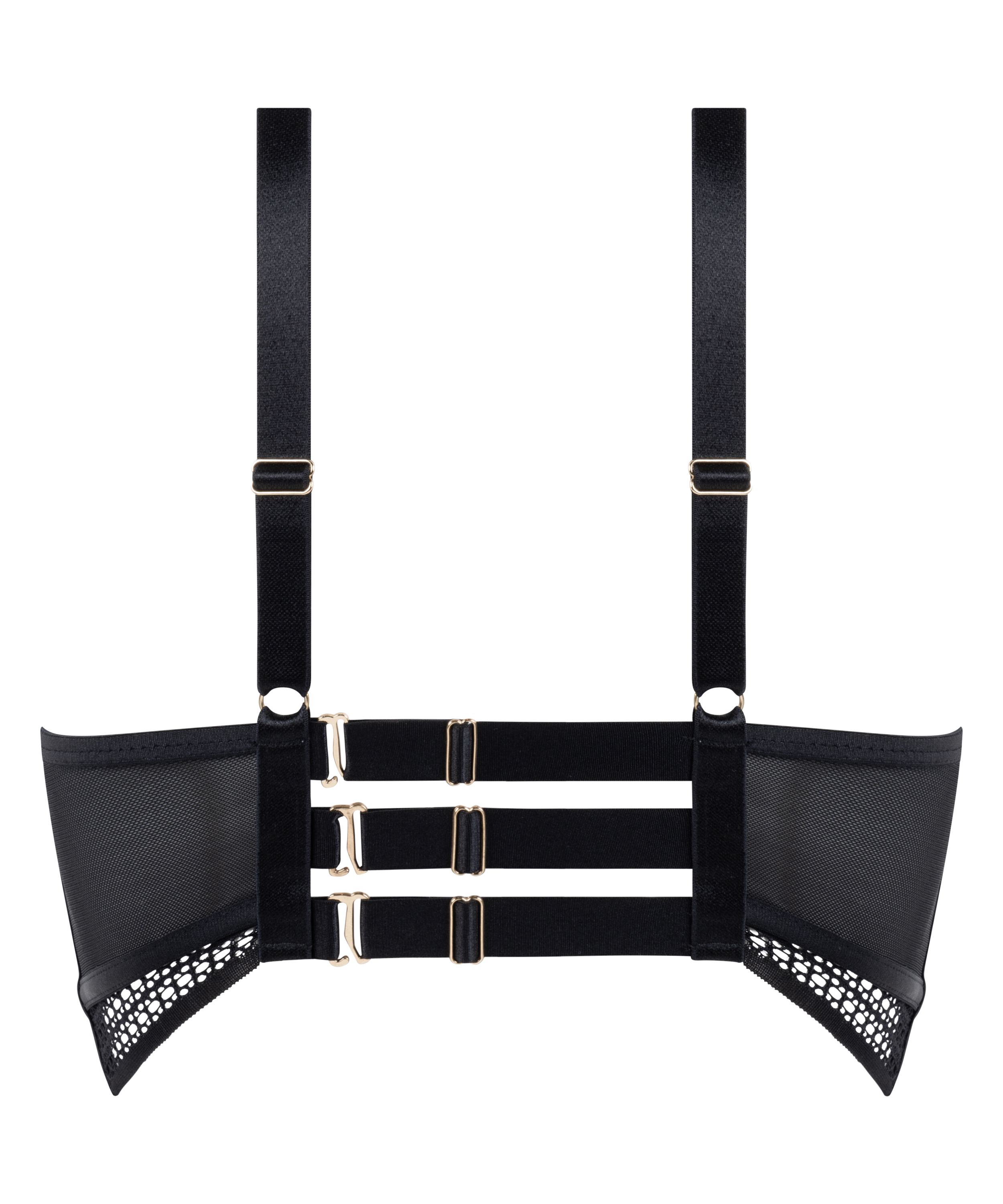 Ikke-formstøbt longline bøjle-bh Missy, Sort, main