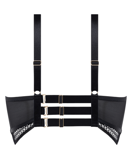 Ikke-formstøbt longline bøjle-bh Missy, Sort