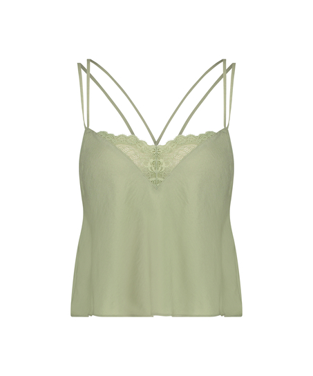 Cami-top Satin Airspun Kim Petras, Gr&oslash;n